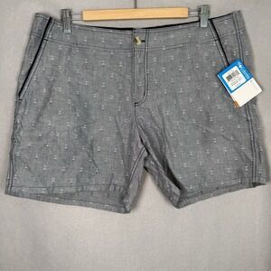 Columbia Anchor Print PFG Shorts Nautical Sailor 6" Inseam UPF 30